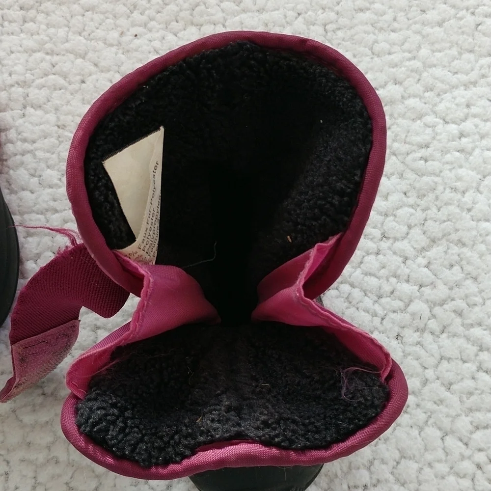 Kids Kamik Fleece Lined Winter Snow Boots Size 5